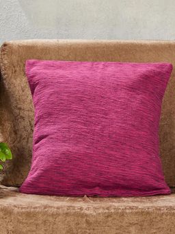 Fabindia - Magenta Woven Cotton Cushion Cover (16x16)