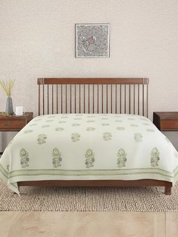 Fabindia - Green Coromandel Cotton Printed Dohar