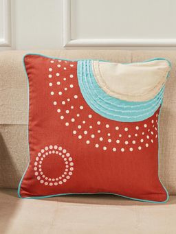 Fabindia - Red Natkhat Cotton Printed Cushion Cover (16x16)