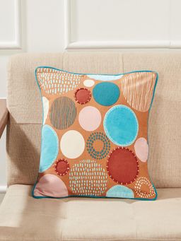 Fabindia - Multi-Color Natkhat Cotton Printed Cushion Cover (16x16)