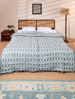 Fabindia - Blue Wabi Sabi Cotton Blend Quilt