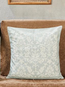 Fabindia - Blue Simar Cutwork Cotton Cushion Cover (16x16)