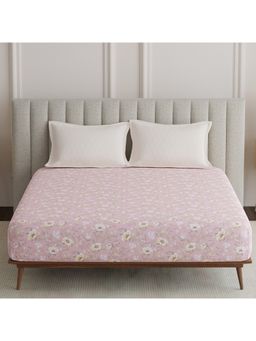 Boutique Living - Embrace Cotton Pink Floral Bedsheet with Pillow Covers (King)