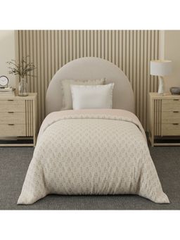 Boutique Living - Cottage Garden Cotton White and Pink Floral Reversible Comforter