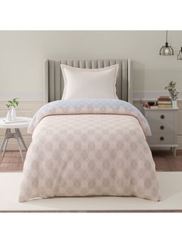 Boutique Living - Embrace Cotton Beige & Blue Geometrical Reversible Comforter