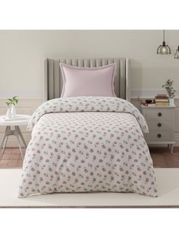 Boutique Living - Embrace Cotton Off White & Pink Floral Reversible Comforter