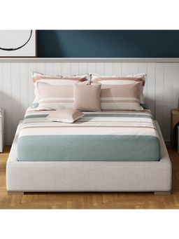 Boutique Living - Royal Essence Fashion Colours Cotton Multicolor Geometrical Bedsheet Set (King)