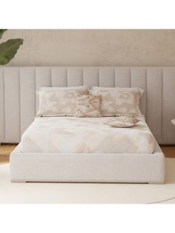 Boutique Living - Royal Essence Holara Cotton Beige Geometrical Bedsheet Set (King)