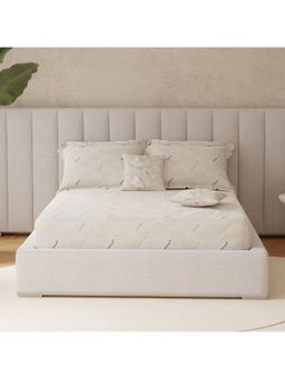 Boutique Living - Royal Essence Holara Cotton Beige Geometrical Bedsheet Set (King)