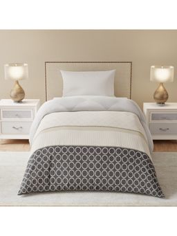 Boutique Living - Valatia Cotton Charcoal Geometric Reversible Comforter