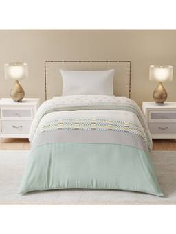 Boutique Living - Valatia Cotton Green Printed Reversible Comforter
