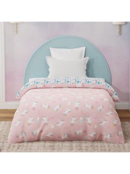 Boutique Living - Rock N Room Cotton Pink Unicorn Printed Reversible Comforter