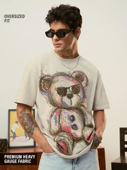The Souled Store - Mens Oversized Cool Teddy Oversized T-Shirt