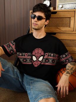 The Souled Store - Mens Official Spider-Man: Great Desi Power Oversized T-Shirt