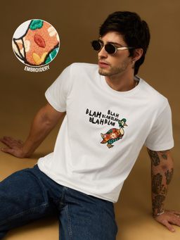 The Souled Store - Mens Casual Classics Blah Relaxed Fit T-Shirt