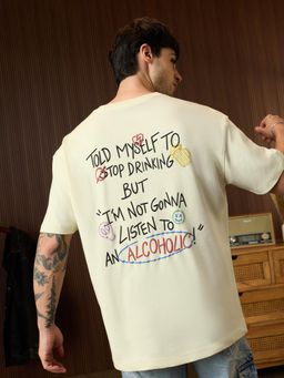 The Souled Store - Mens Oversized Drinking Oversized T-Shirt