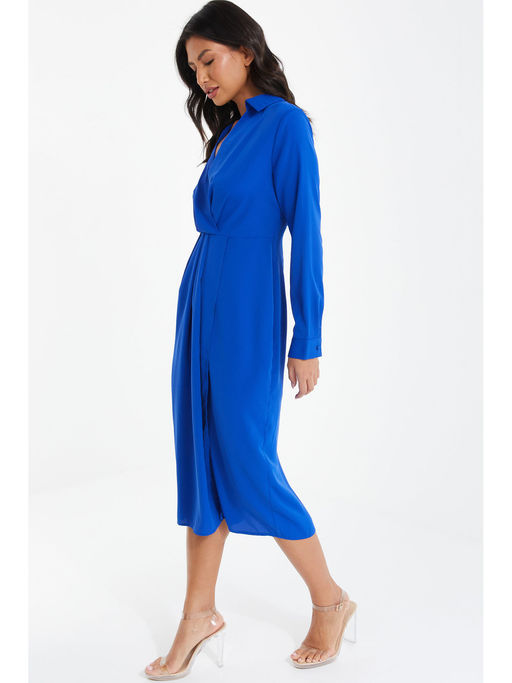 quiz shirt dress Quiz Bottle Green Long Sleeve Midi Shirt Dress