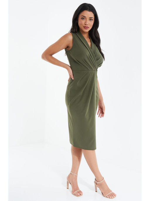 slim fit dress slacks Julia Strapless Crepe Maxi Bridesmaid Dress main image 1