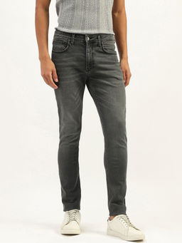 United Colors of Benetton - Men Solid Skinny Fit Jeans Grey