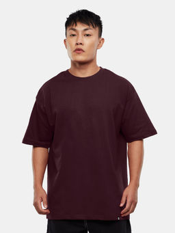 The Souled Store - Pomegranate Wine Oversized T-Shirt