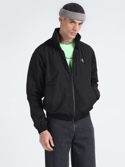 Calvin Klein - Solid Regular Fit Polyester Black Jacket