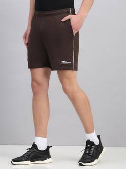 Fitleasure - Men Brown Cotton Solid Shorts
