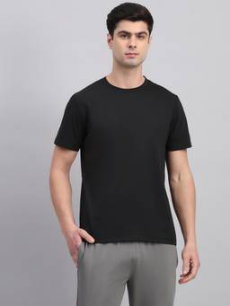 Fitleasure - Black Sustainable Eco Soft Skin Friendly Breathable Nature Stretch Flex T-Shirt
