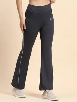 Fitleasure - Charcoal Flareflex Performance High-Waist Flared Leggings
