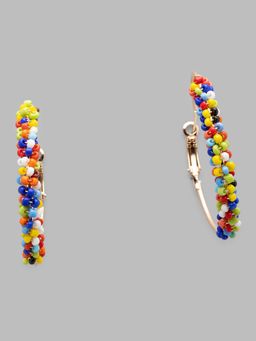 Globus - Circular Gold Plated Hoop Earrings-3623458001