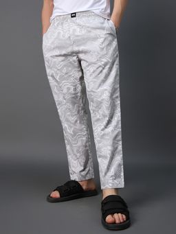 Bewakoof - Men's Grey All Over Printed Pyjamas