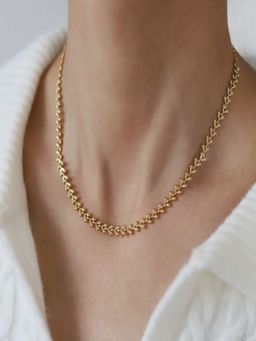 AQUASTREET - Cherry Chain Necklace 18K Gold Plated Waterproof Anti-Tarnish