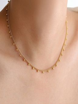 AQUASTREET - Round Balls Necklace 18K Gold Plated Waterproof Anti-Tarnish