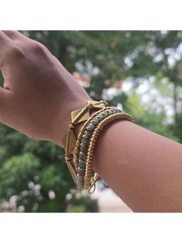 Studio Anviksha - Layered Blue Bracelet Diamond Charms