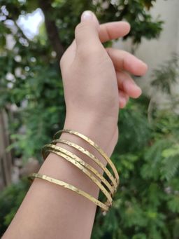 Studio Anviksha - Stacked Brass Gold Bangles