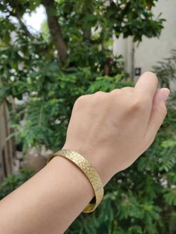 Studio Anviksha - Textured Brass Gold Cuff