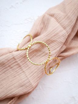 Studio Anviksha - Beaten Circle Gold Cuff