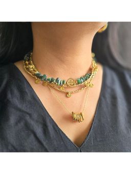 Studio Anviksha - Maize Layered Blue Necklace