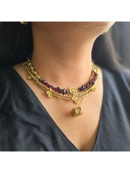 Studio Anviksha - Garnet Layered Maroon Necklace