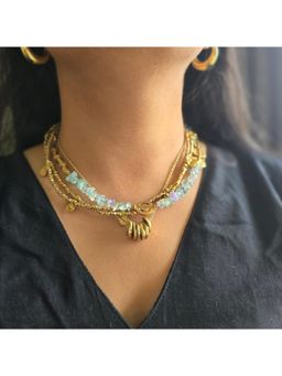 Studio Anviksha - Fluorite Layered White Necklace