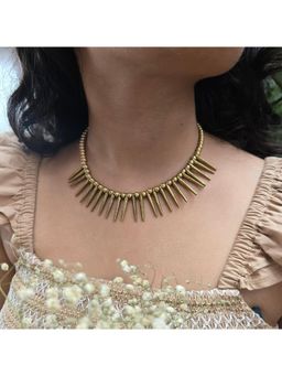 Studio Anviksha - Vintage Spikes Gold Necklace