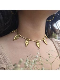 Studio Anviksha - Brass Leaf Gold Choker