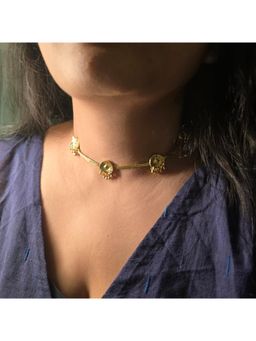 Studio Anviksha - Kavya Gold Necklace With Ball Embellishments