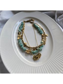 Studio Anviksha - Aqua Green Layered Aqua Necklace
