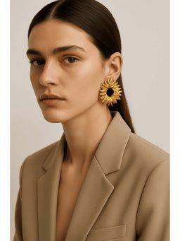 HOUSE OF SAL - Golden Metal Flower Earrings