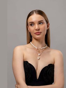 HOUSE OF SAL - Golden Pack Of 3 Mix Necklaces