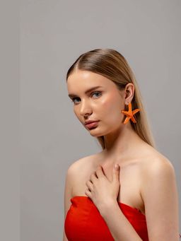 HOUSE OF SAL - Orange Aira Earrings