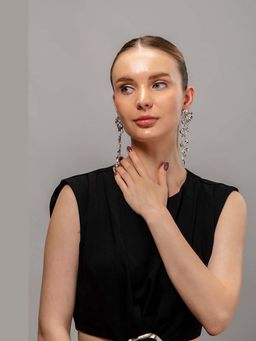 HOUSE OF SAL - Silver Toned Vara Earrings