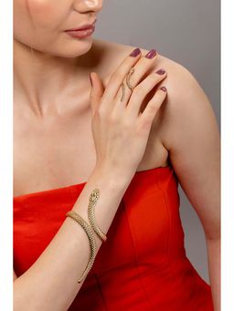 HOUSE OF SAL - Golden Seren Snake Bracelet Ring