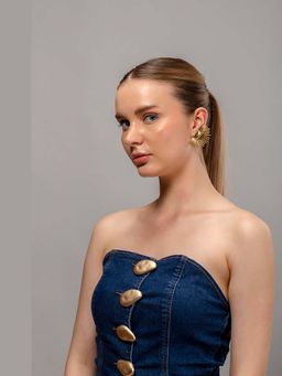 HOUSE OF SAL - Golden Half Sun Earrings