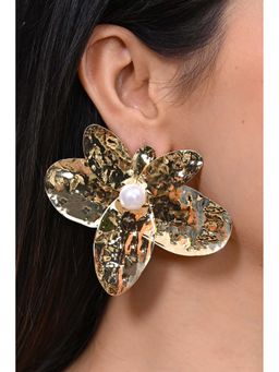 HOUSE OF SAL - Golden Textured Butterfly Earrings